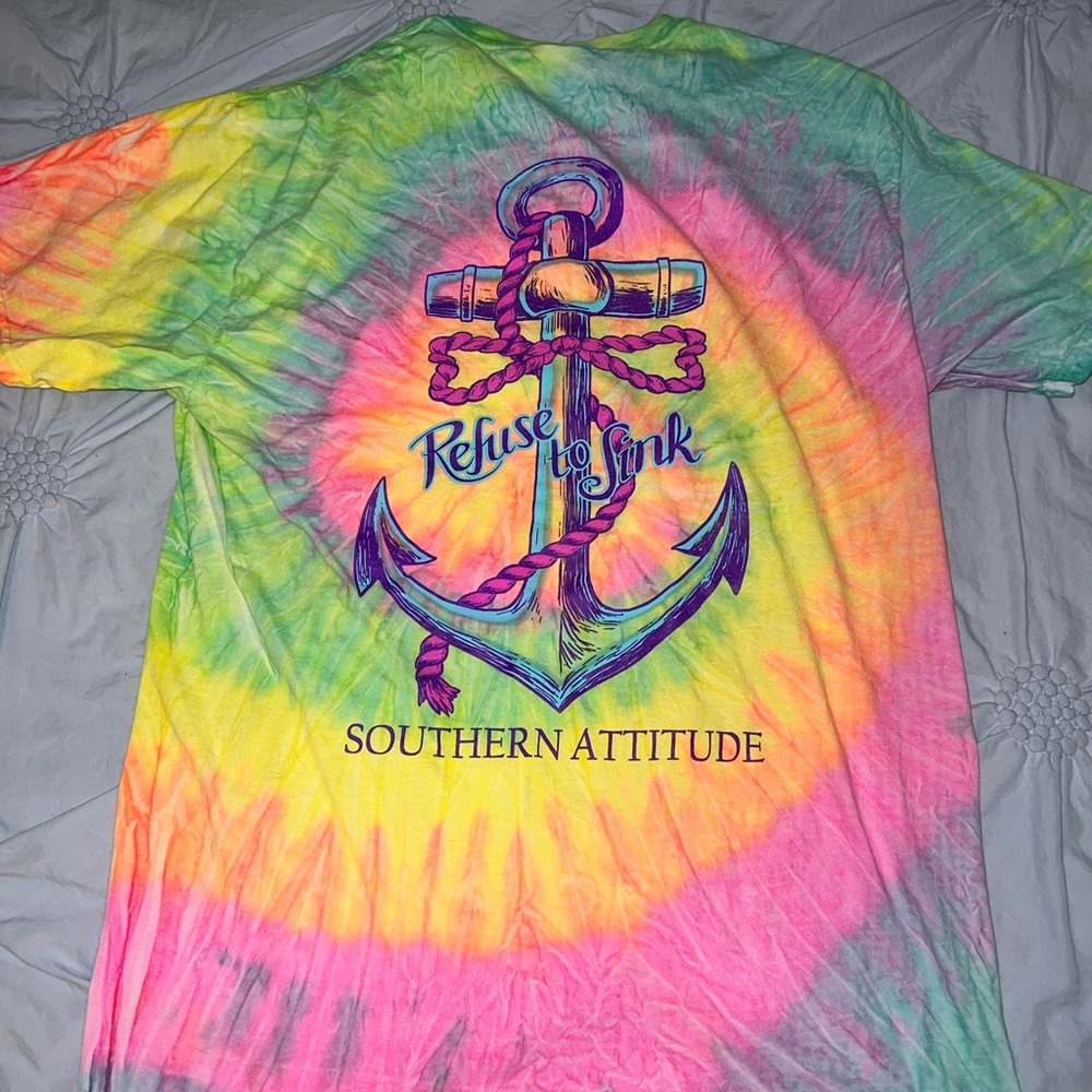 Southern Attitude Tie Dye Short sleeve T-Shirt